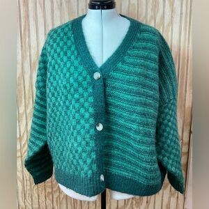 RAGA Teal Checkered Women's Cardigan